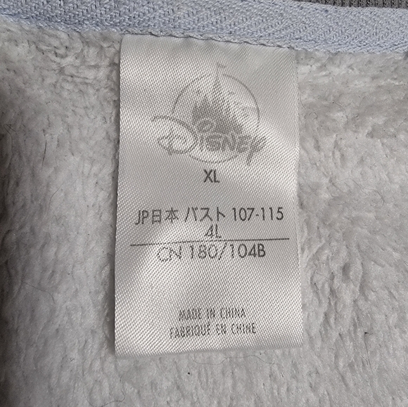 Disney Fleece Eeyore Embroidered Sweater with Patterned Sleeves Sz XL - Picture 5 of 10